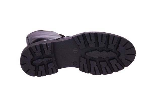 Debutto Donna Zwarte Veterboot  (S02-NERO) - MerkenOutlet