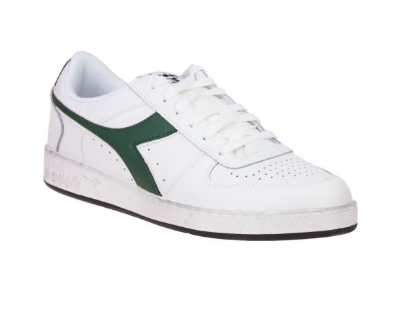 Diadora Magic Basket Low Icona Wit-Groen  (501.179.296-C1161) - MerkenOutlet