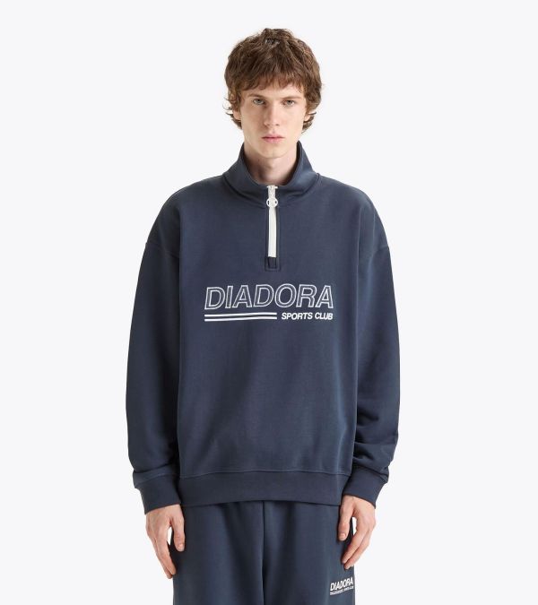 Diadora Sweatshirt 1/2 Zip Legacy Blue Denim  (502.180979-60065) - MerkenOutlet