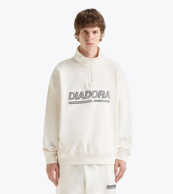 Diadora Sweatshirt 1/2 Zip Legacy White Alyssum  (502.180979-20039) - MerkenOutlet