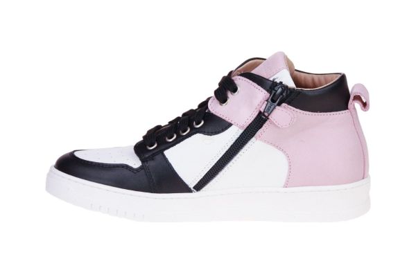 Dianetti Wit-Roze/Zwarte Sneaker  (I1466) - MerkenOutlet