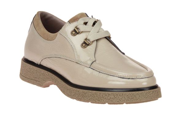 DL Sport Beige Veterschoen  (5904-NUDE) - MerkenOutlet
