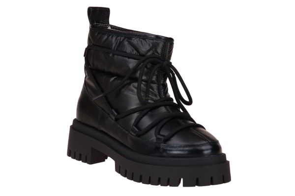 Emilie Karston Adoline Zwart Metallic Enkellaars  (ADOLINE-NOIR) - MerkenOutlet