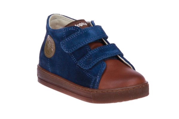 Falcotto Michael Blauwe Velcroschoen  (2014604-2D24) - MerkenOutlet