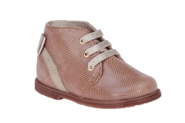 Falcotto Thuile Suède Lizard Caramel Schoentje  (2015216-2D02) - MerkenOutlet