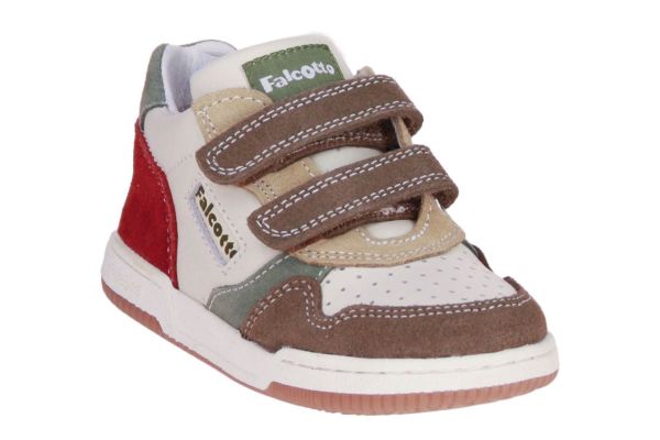 Falcotto Klip Velcroschoen Beige-Bruin  (2018269-2D78) - MerkenOutlet