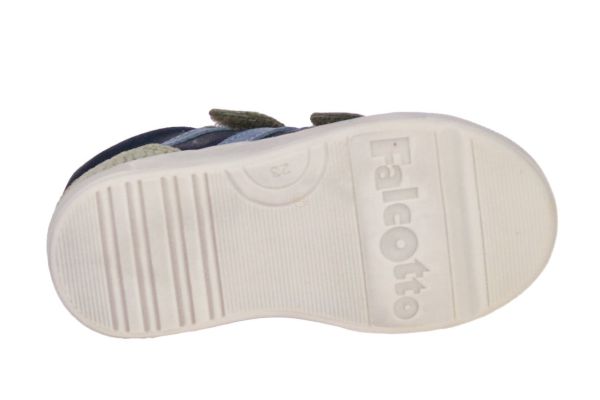 Falcotto Carist Bruin-Blauwe Velcroschoen  (2019162-4D12) - MerkenOutlet
