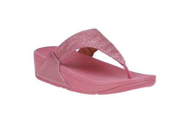 Fit Flop Lulu Donker Roze Teenslipper  (LULU-toe-rose) - MerkenOutlet