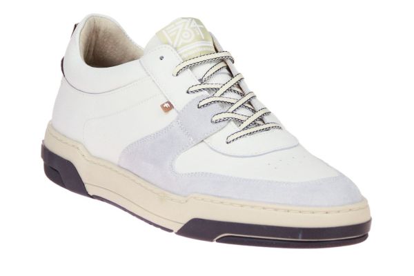 Floris van Bommel De Dunker 05.12 Wit-Grijze Schoen  (10167-32-02) - MerkenOutlet