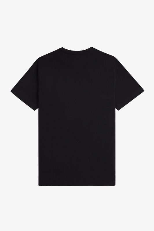 Fred Perry Crew Neck T-Shirt Black/Wishkey Brown  (M1600-X56) - MerkenOutlet