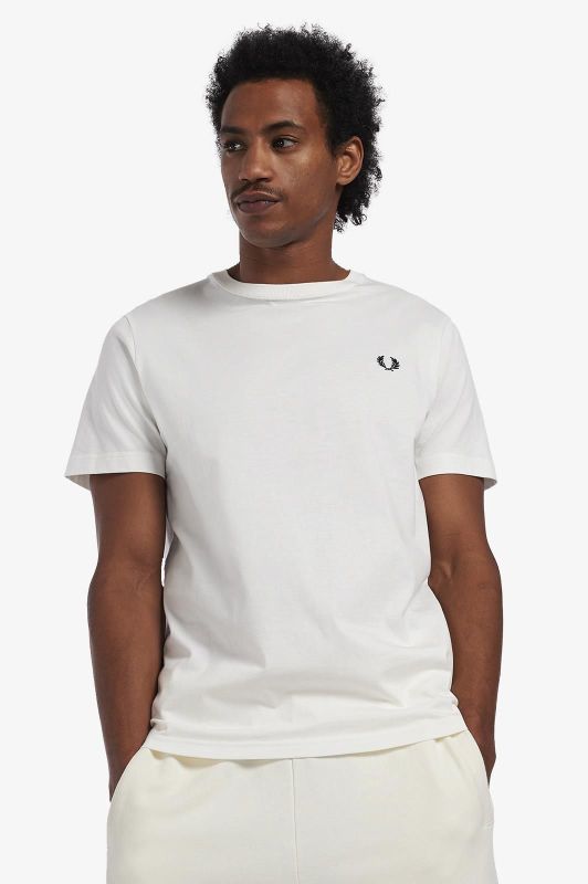 Fred Perry Crew Neck T-Shirt Snow White  (M1600-129) - MerkenOutlet