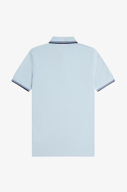 Fred Perry Twin Tipped Shirt Light Ice/Ace Blue/Navy  (M3600-96A) - MerkenOutlet