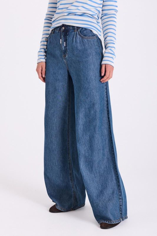 Freequent Milo-Pants Medium Blue Denim  (207162 MEDIUM BLUE DENIM) - MerkenOutlet