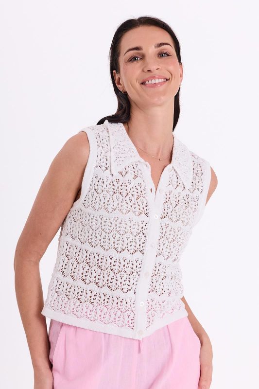 FQ Raya Waistcoat Brilliant White  (207987 BRILLIANT WHITE) - MerkenOutlet