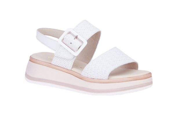Gabor Comfort Wit Gevlochten Sandaal G-Leest  (62.744.60) - MerkenOutlet
