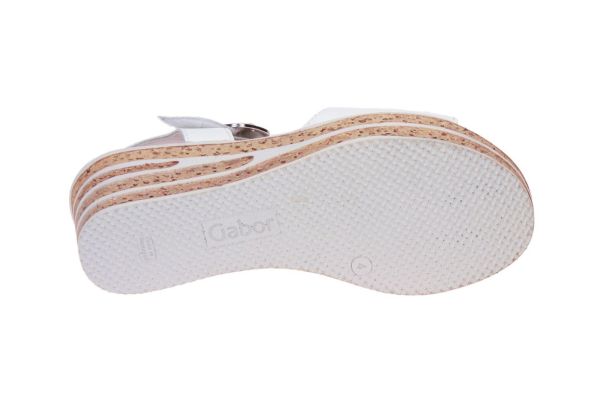 Gabor Witte Sandaal Sleehak  (64.651.21) - MerkenOutlet