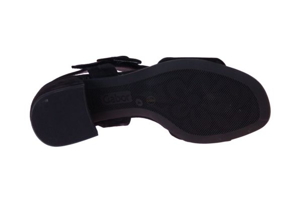 Gabor Best Fitting Zwarte Sandaal  (21.710.17) - MerkenOutlet