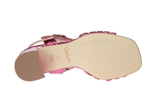 Gabor Comfort Sandaal Metallic Roze G-leest  (42.925-88) - MerkenOutlet