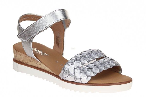 Gabor Comfort Zilveren Sandaal G-leest  (62.759-80) - MerkenOutlet
