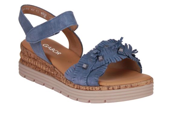 Gabor Blauwe Sandaal G-leest  (82.704-26) - MerkenOutlet