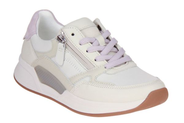 Gabor Rollingsoft Sneaker Offwhite-Roze  (86.958-62) - MerkenOutlet