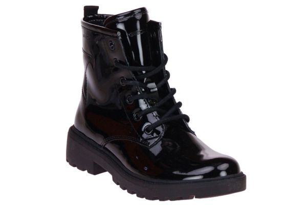 Geox Zwarte Veterboot Lak  (J9420G-C9999) - MerkenOutlet