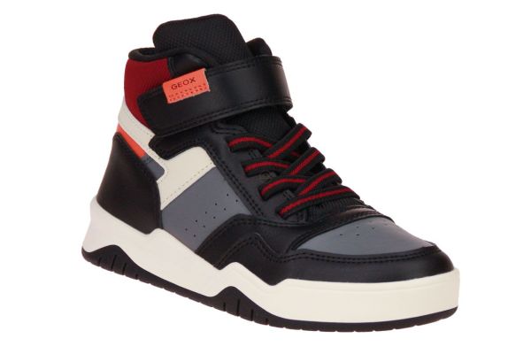 Geox Perth Zwart-Grijze-Oranje Sneaker  (J367RF-C0038) - MerkenOutlet