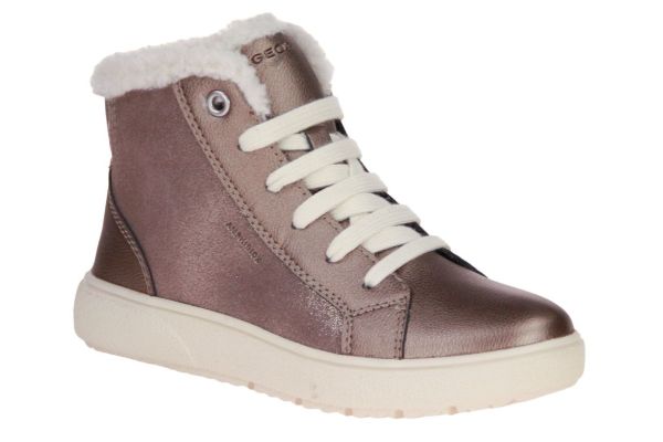 Geox Theleven Metallic Grijze Sneaker Waterproof  (J46HTA) - MerkenOutlet