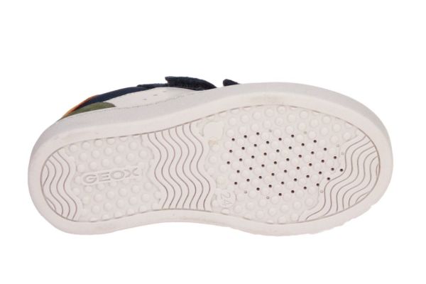 Geox Nashik Offwhite-Blauwe Velcroschoen  (B465NC-C1MF4) - MerkenOutlet