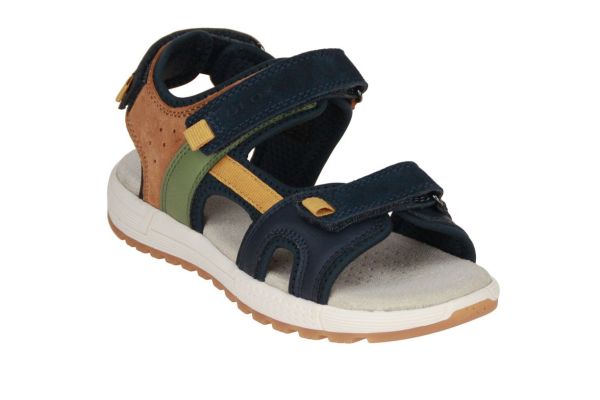 Geox S.Alben Sandaal Blauw-Oker  (J35AVA-CF42Q) - MerkenOutlet