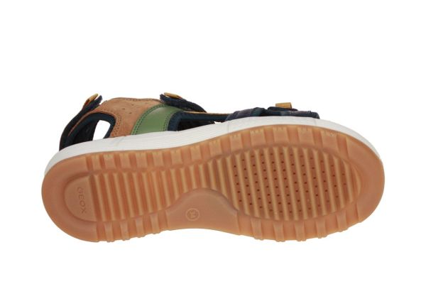 Geox S.Alben Sandaal Blauw-Oker  (J35AVA-CF42Q) - MerkenOutlet