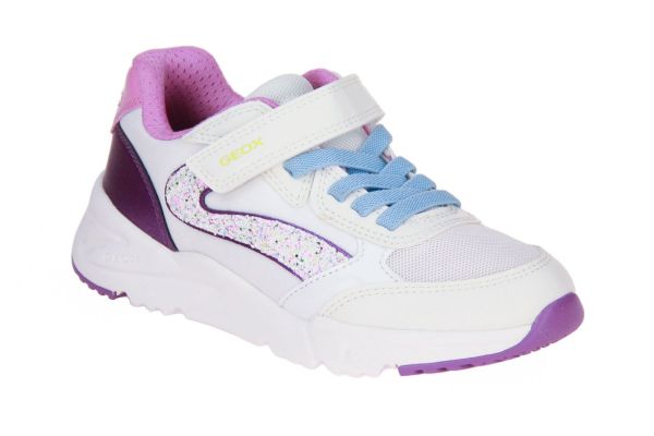 Geox Loftus Sneaker Wit-Paars  (J46M2A-C1Z8H) - MerkenOutlet