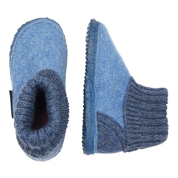 Giesswein Kramsach Kids Blauwe Pantoffel  (49100-547) - MerkenOutlet
