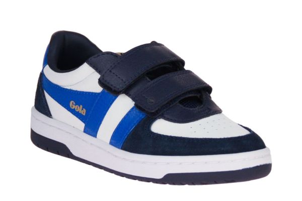Gola Hawk Strap Wit-Blauwe Sneaker  (CKA336 BLAUW WIT) - MerkenOutlet