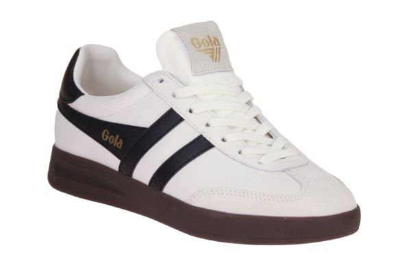 Gola Cyclone Leather White/Black Sneaker  (CLB743 WE) - MerkenOutlet