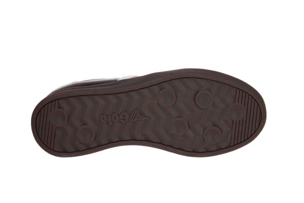 Gola Cyclone Leather Black/White Sneaker  (CLB743 BLACK WHITE) - MerkenOutlet