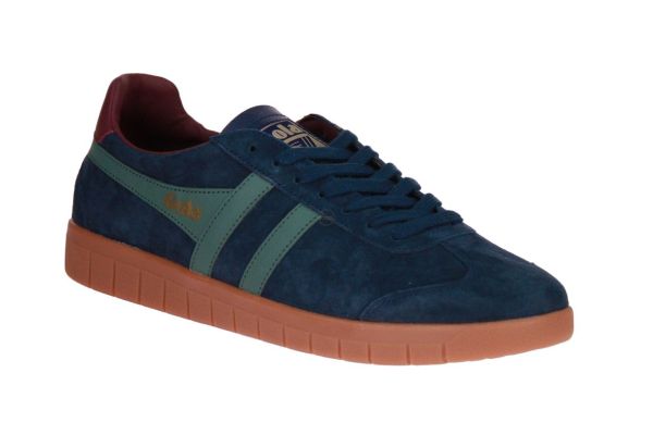 Gola Hurricane Suede Navy-Sage Sneaker  (CMB046-WB) - MerkenOutlet