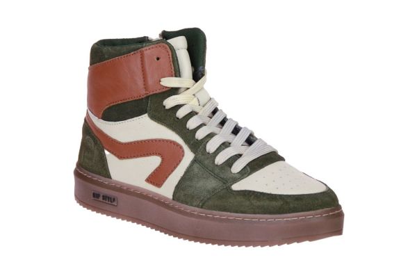 Hip Groen-Beige Hoge Sneaker  (H1665-65CO) - MerkenOutlet
