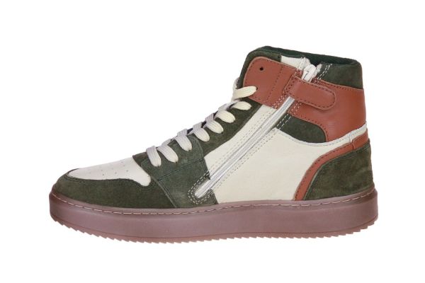 Hip Groen-Beige Hoge Sneaker  (H1665-65CO) - MerkenOutlet