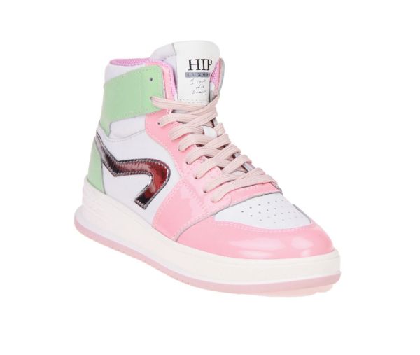 Hip Wit-Roze/Munt Hoge Sneaker  (H1012-82CO-CL) - MerkenOutlet