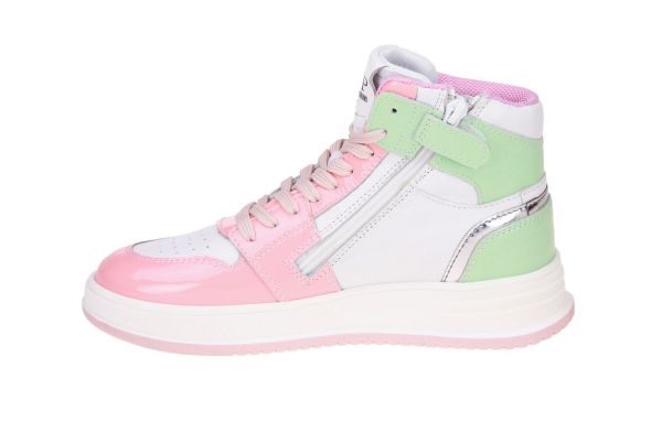 Hip Wit-Roze/Munt Hoge Sneaker  (H1012-82CO-CL) - MerkenOutlet