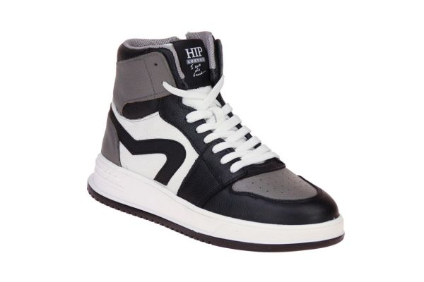 Hip Grijs-Zwarte Hoge Sneaker  (H1012-18CO-EC) - MerkenOutlet