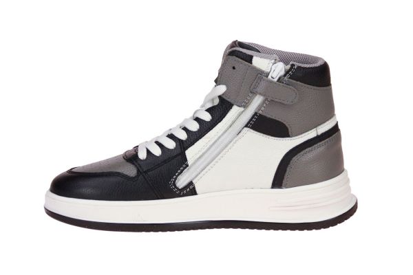 Hip Grijs-Zwarte Hoge Sneaker  (H1012-18CO-EC) - MerkenOutlet