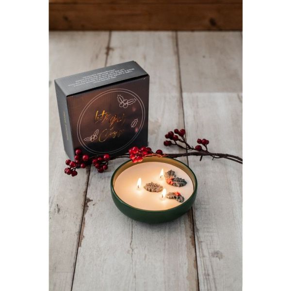 Home Society Candle Holly Bowl  (694387-600) - MerkenOutlet