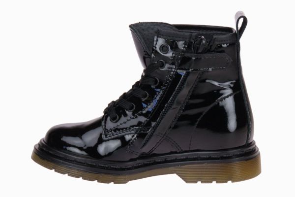 Jimmy Joy Zwarte Veterboot Lak  (Y1790) - MerkenOutlet