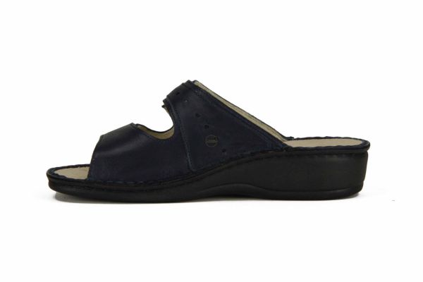 La Plume Blauwe pantoffel Nappa  (738-2412R/BLEU) - MerkenOutlet