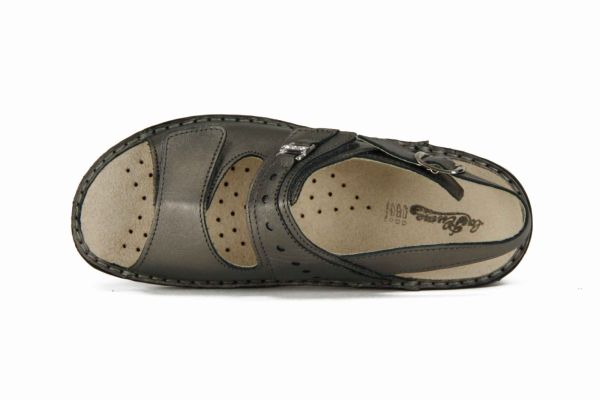 La Plume Zilverkleurige pantoffel Perlato  (738-2412RC/PELTRO) - MerkenOutlet