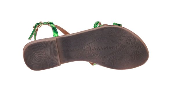 Lazamani Groen Metallic Sandaal  (33.523-green) - MerkenOutlet