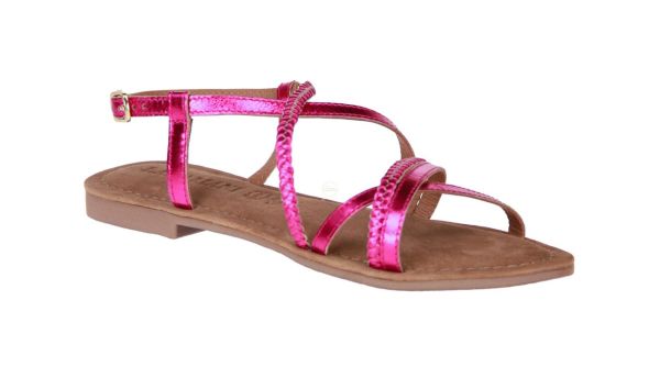 Lazamani Roze Metallic Sandaal  (33.523-fuxia) - MerkenOutlet