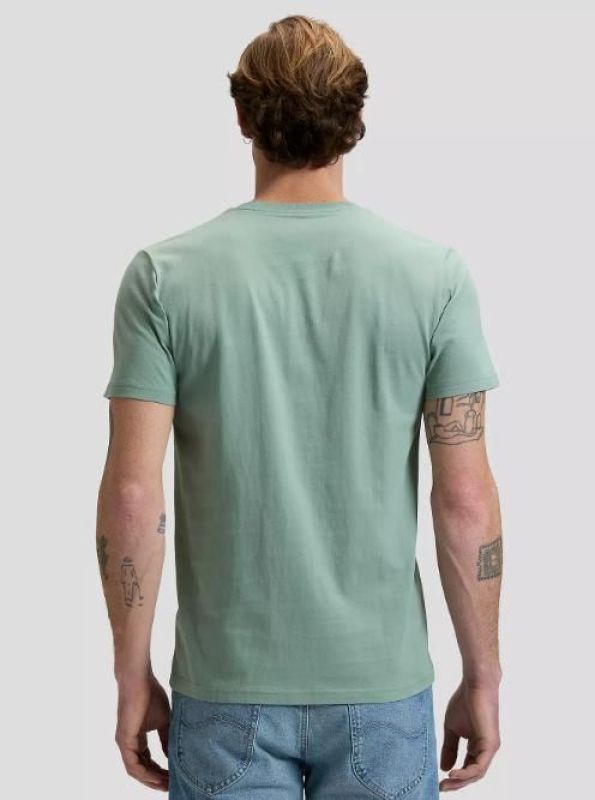 Lee SS Patch Logo T-Shirt Regular Fit Desert Sage  (112376466 desert sage) - MerkenOutlet